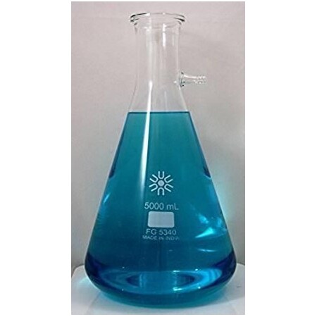 Sterlitech 5L Side Arm Flask, Fits #13 stopper, with 5/8" Tubulation FG5340-5000